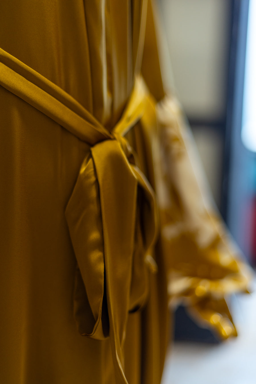 Robe de chambre vert olive long