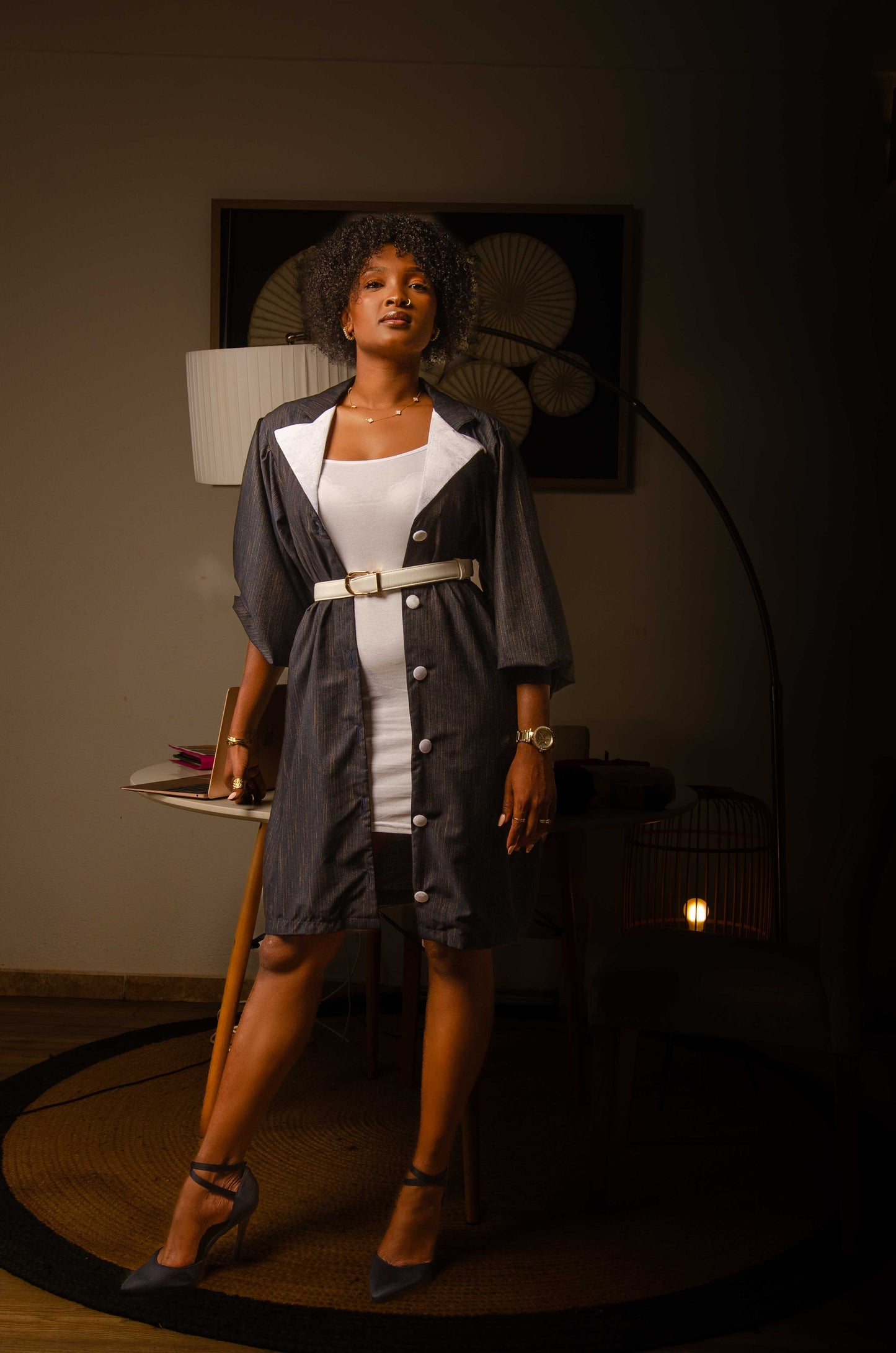 Robe mini col veste