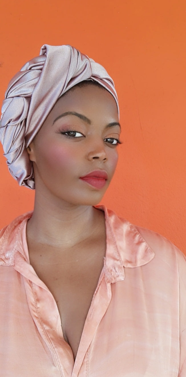 Bonnet flex maxi rose claire satin duchesse