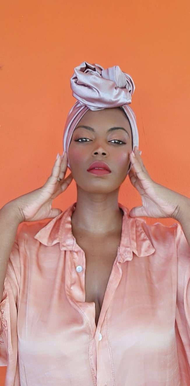 Bonnet flex maxi rose claire satin duchesse