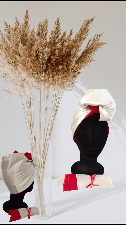 Kembaflex satin réversible rouge /blanc